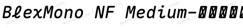 BlexMono NF Medium字体转换